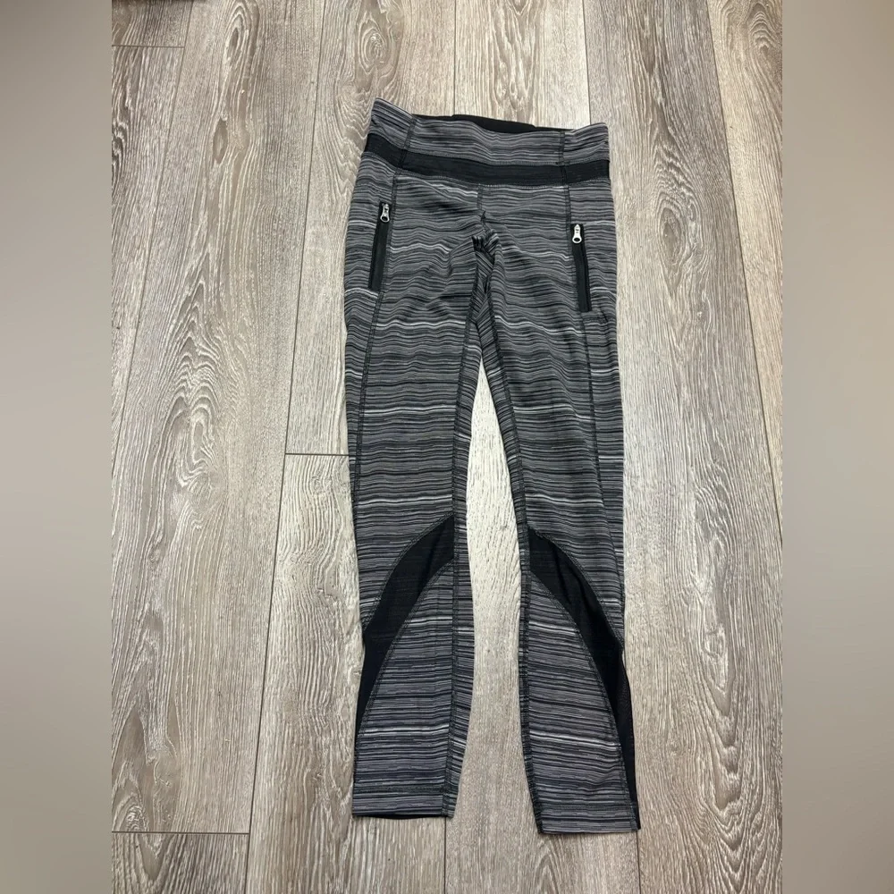 lululemon athletica Women's Heathered Leggings - Black and Gray